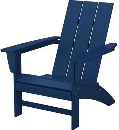 Leopold Outdoor Adirondack Chair - Navy - Black