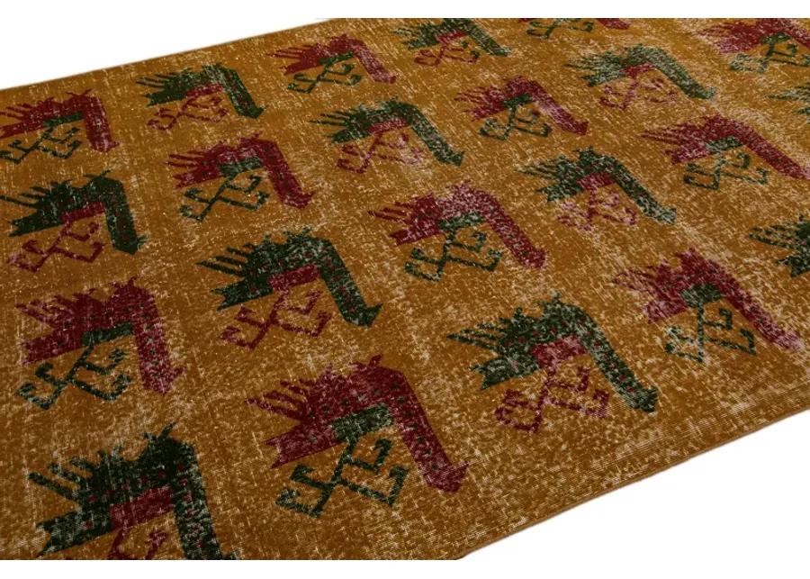 Turkish Golden Tan Wool Rug - Apadana - Gold