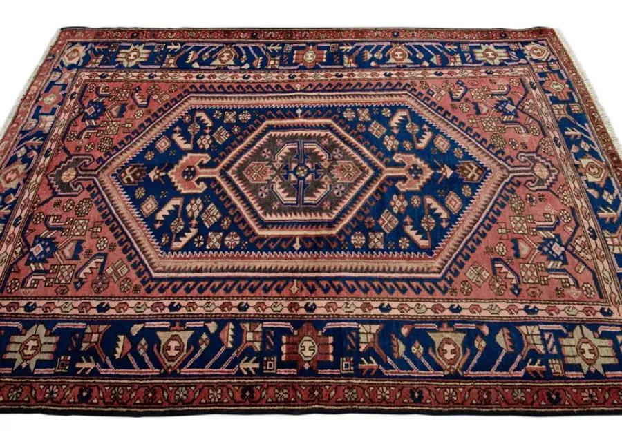 Persian Red Geometric Wool Rug - Apadana - Red