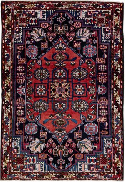 Persian Navy Blue Wool Rug - Apadana - Blue