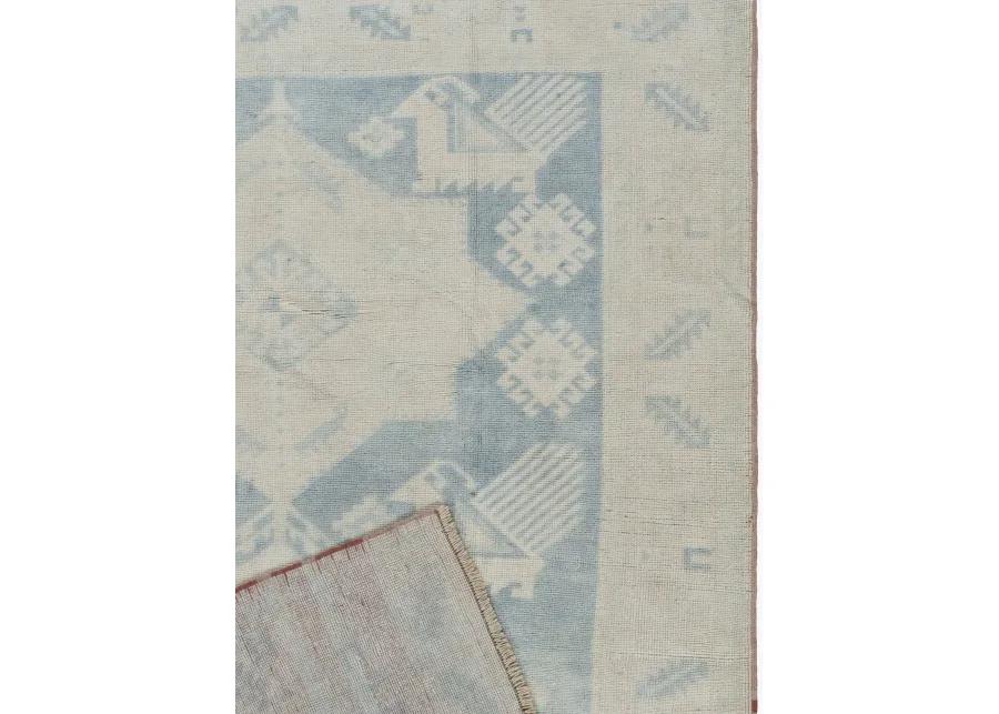 Turkish Oushak Rug 5' X 8' - Blue - Blue