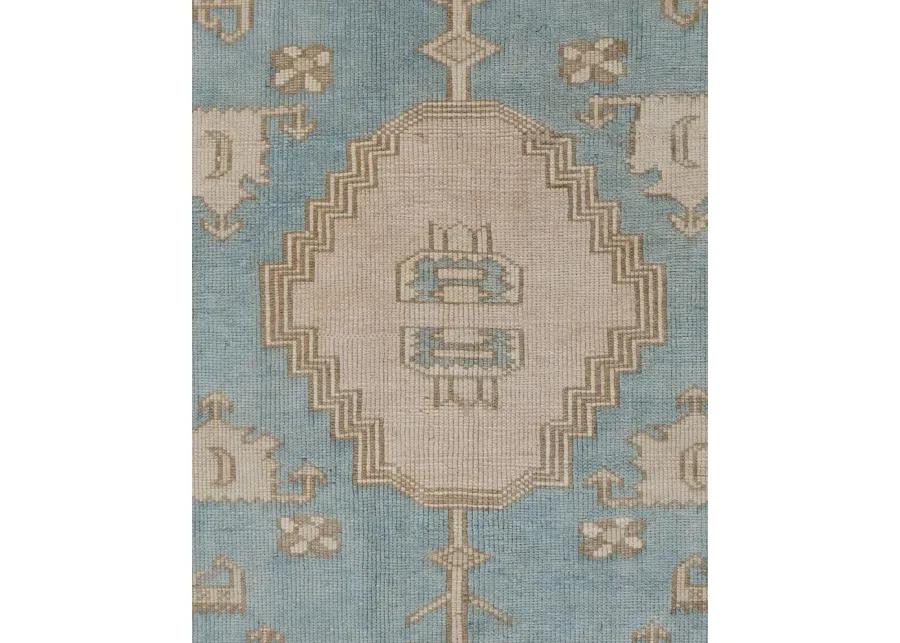 Turkish Oushak Rug 5'5 X 8'2 - Blue - Blue