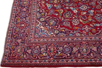 Vintage Persian Red Medallion Wool Rug - Apadana - Red