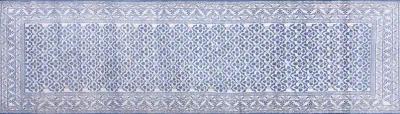 20th Century Indian Cotton Agra 4' x 14' - Blue