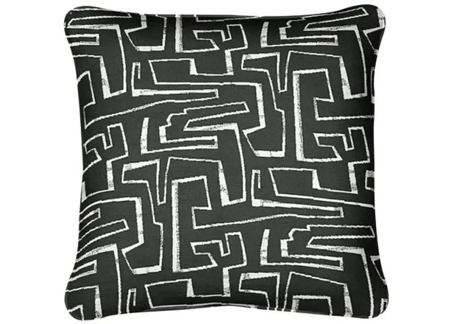 Priano Outdoor Pillow - Onyx - Handcrafted