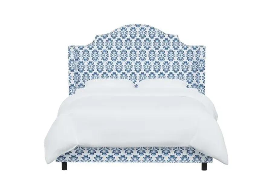 Samrina Wingback Bed - Bamana Lapis - Blue