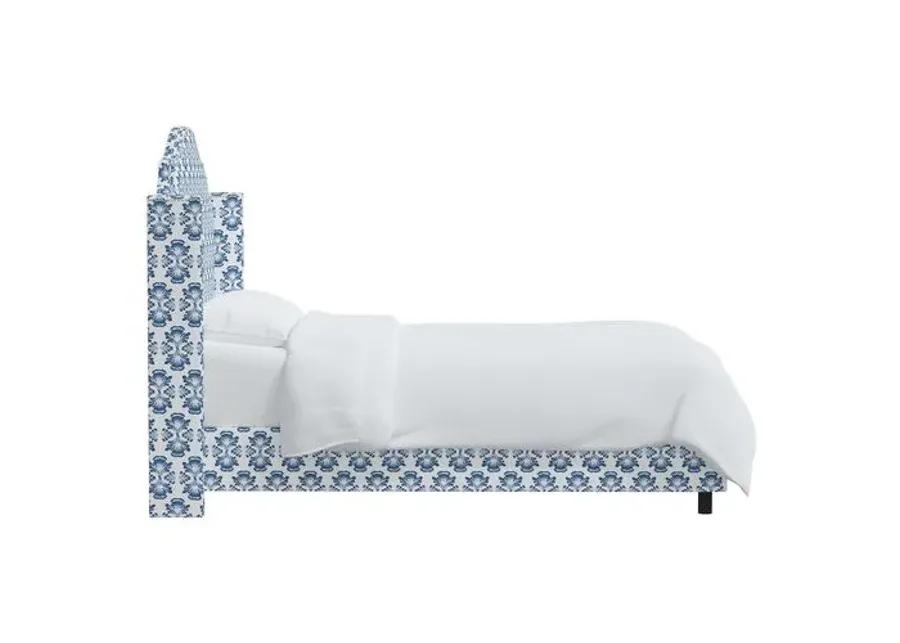 Samrina Wingback Bed - Bamana Lapis - Blue