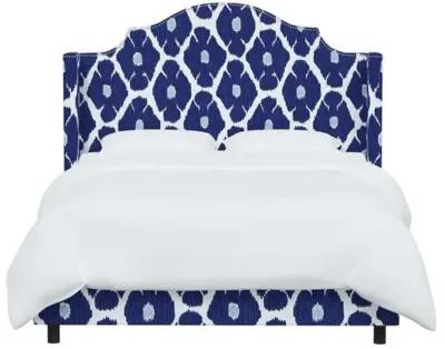 Samrina Wingback Bed - Poppy - Blue