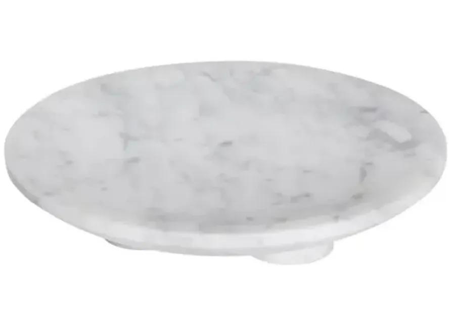 Paul Marble Plate - Natural White