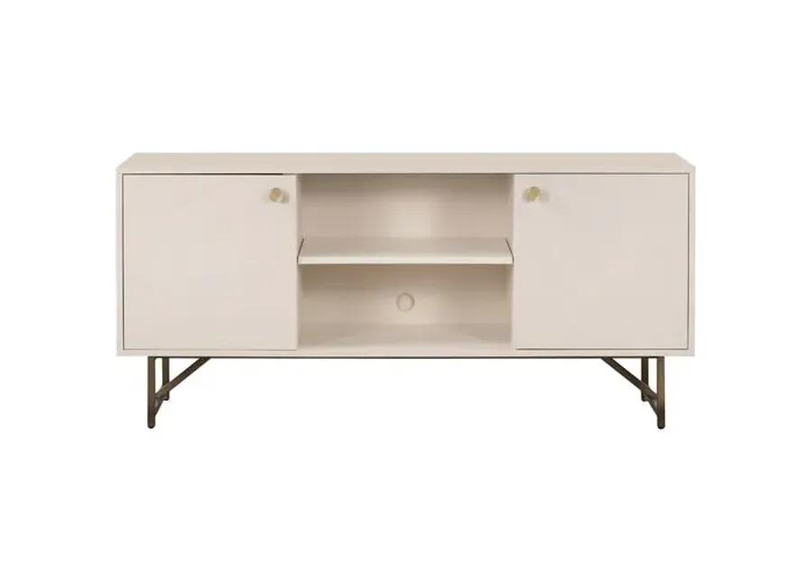 Roland Media Console - Alabaster/Brass - White