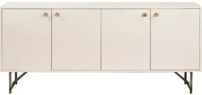 Roland 72' Sideboard - Alabaster/Brass - White