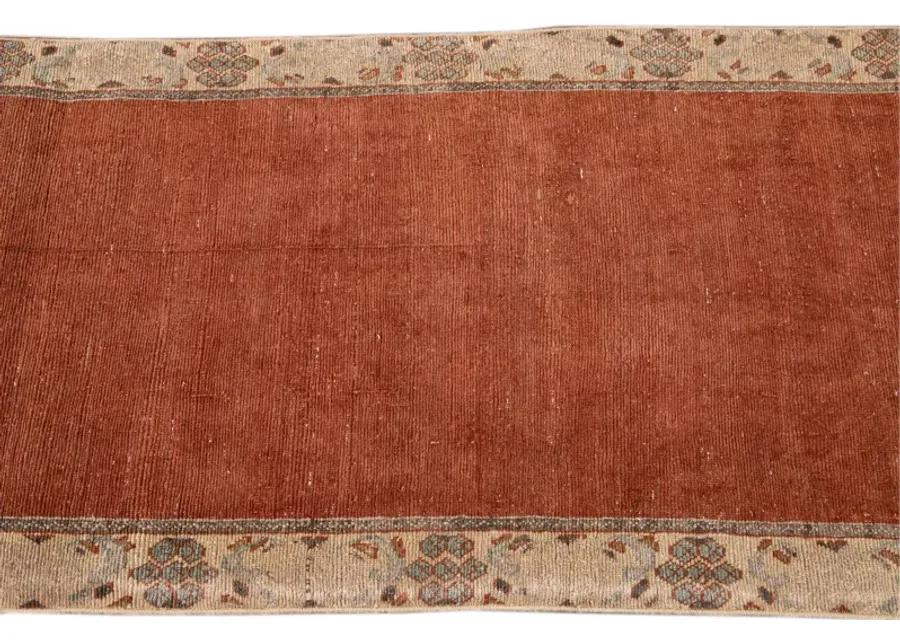 Vintage Persian Distressed Runner Rug - Apadana - Orange - Orange