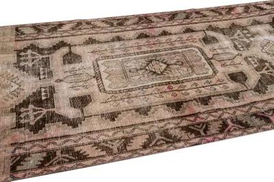 Vintage Peach Wool Rug 3'9" x 10'4" - Apadana - Pink - Pink