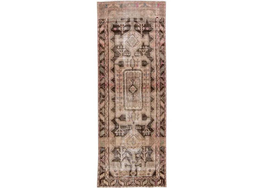 Vintage Peach Wool Rug 3'9" x 10'4" - Apadana - Pink - Pink