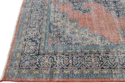 Vintage Persian Medallion Wool Rug - Apadana - Pink - Pink