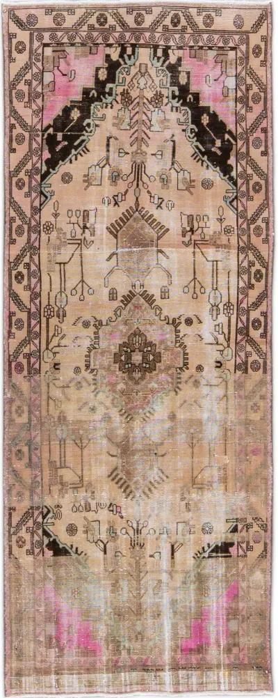 Vintage Persian Shabby Chic Rug - Apadana - orange - orange