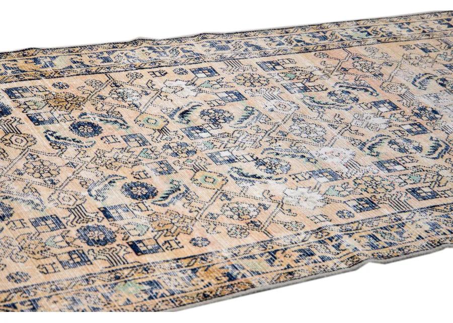 Vintage Geo Beige Rug - 3'8" x 8'5" - Apadana - Beige