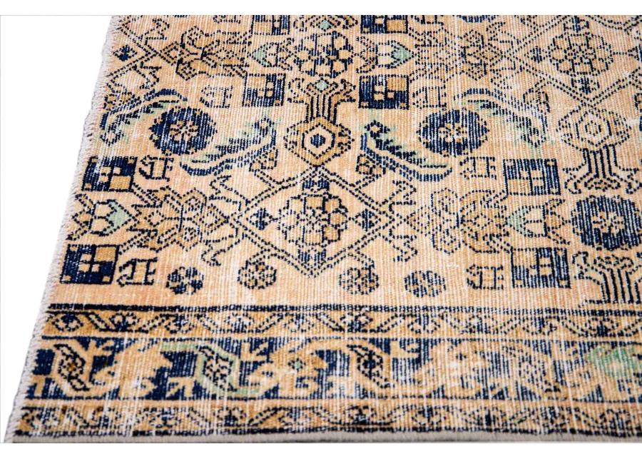 Vintage Geo Beige Rug - 3'8" x 8'5" - Apadana - Beige