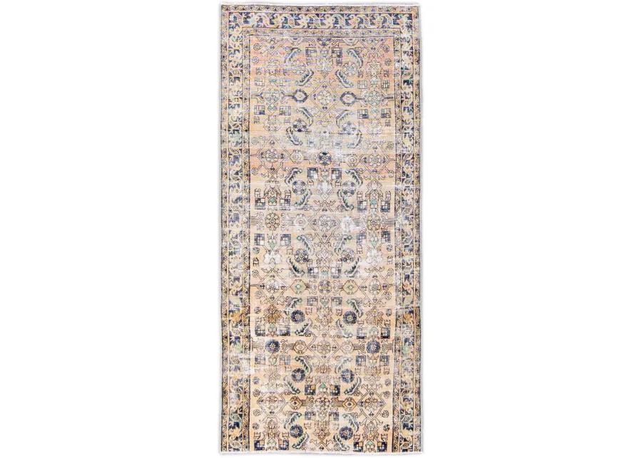 Vintage Geo Beige Rug - 3'8" x 8'5" - Apadana - Beige