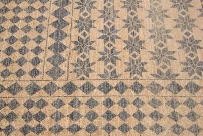 Tan Modern Khotan Handmade Wool Rug - Apadana - Beige - Beige