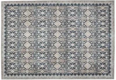 Dalia Trellis Rug - Dark Blue/Tan - Nikki Chu - Blue