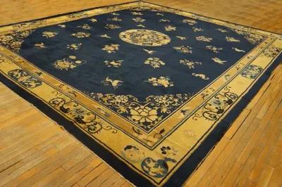 Antique Chinese Peking 12'6''x14'4'' - Blue