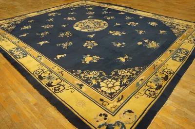 Antique Chinese Peking 12'6''x14'4'' - Blue