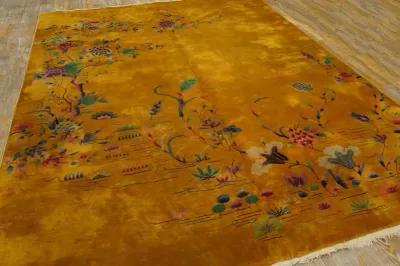 Antique Chinese Art Deco 8' 8''x11' 4'' - Yellow