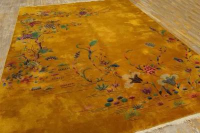 Antique Chinese Art Deco 8' 8''x11' 4'' - Yellow