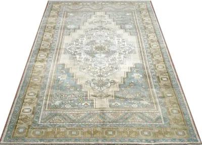 1960s Turkish Oushak Rug - 6'4"x10'5" - Nalbandian - Blue - Blue