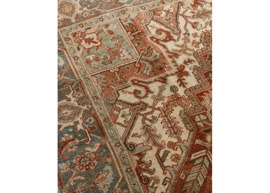 Persian Heriz Rug 8'5 X 11' - Red - Red