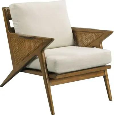 Morris Lounge Chair - Hazelnut/Linen - Ivory