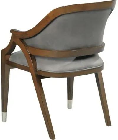 Tango Leather Curve Back Chair - Mink/Gray