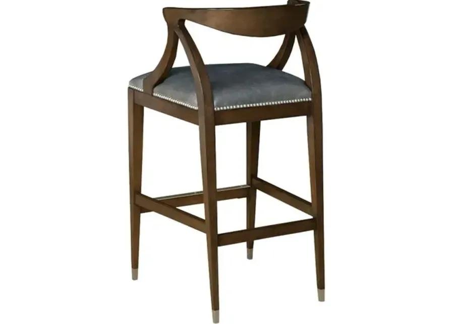 Tango Leather Barstool - Mink/Gray