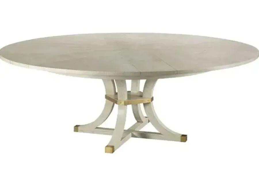 Nicoletta Expandable Dining Table - Ash/Brass