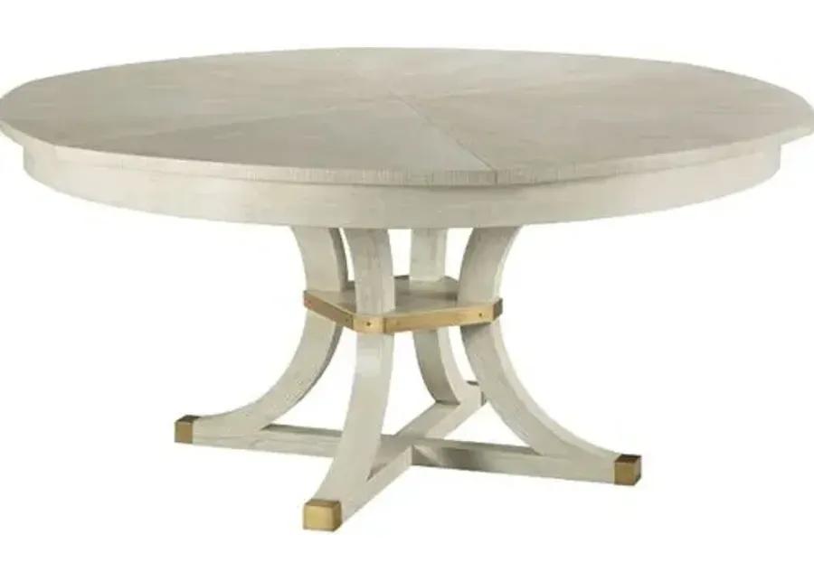 Nicoletta Expandable Dining Table - Ash/Brass