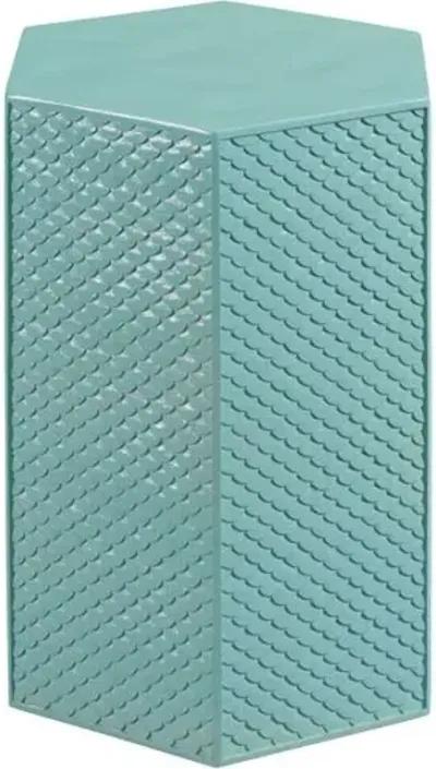 Marina Scallop Drink Table - Aqua - Blue