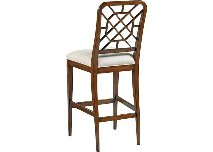 Penny Barstool - Brown Bordeaux/Linen - Ivory