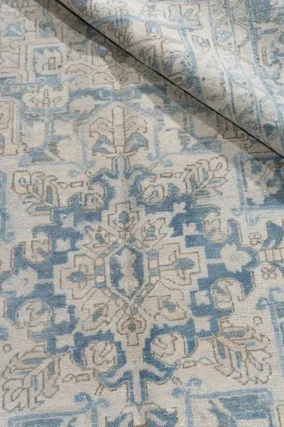 Persian Heriz Rug 9'8 X 12'10 - Blue - Blue