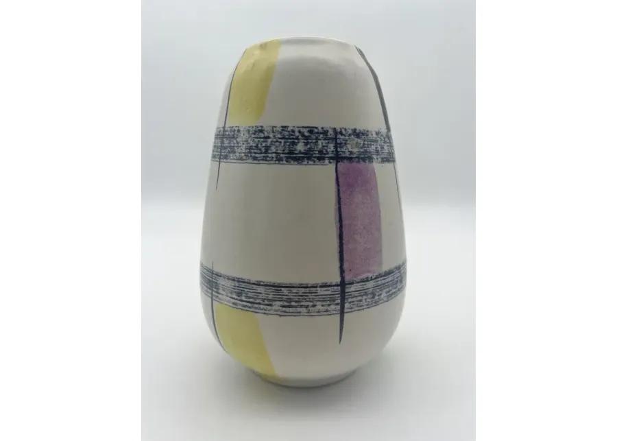 1960s West German Abstract Ceramic Vase - Pilar Collection - White