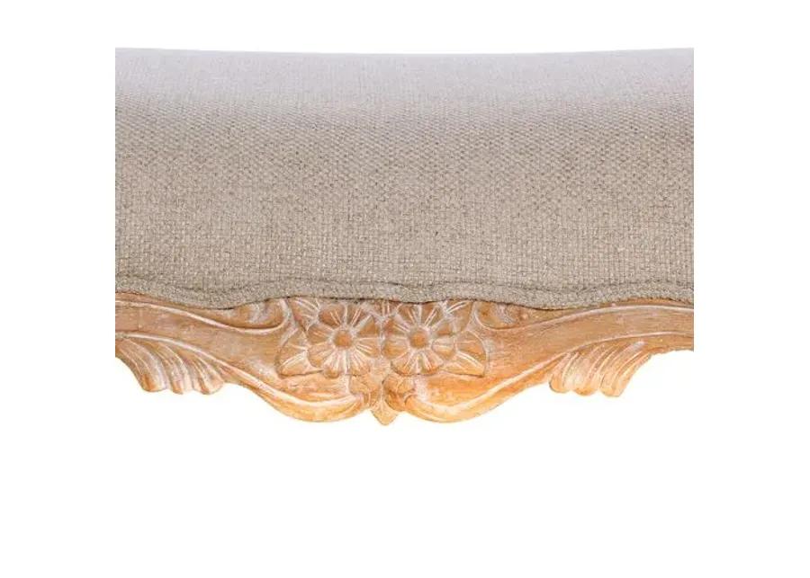 Cecilia Rolled-Arm Bench - Natural - Beige