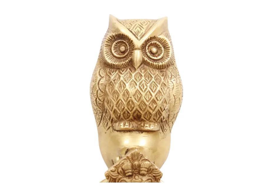 Brass Owl Door Knocker - Interesting Things - Gold