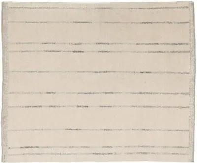 Xava Hand-Knotted Rug - Blue Stripe - STARK - Beige - Beige