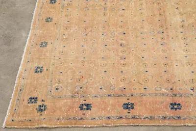 Vintage Peach All Over Wool Rug - Apadana - Pink - Pink