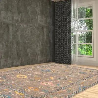 8'11"x12'0" Modern Oushak Rug - Gray - ECARPETGALLERY - Gray