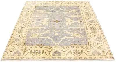 8'0"x9'8" Royal Oushak Rug - Light Denim Blue - ECARPETGALLERY - Blue