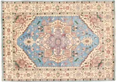 9'8"x13'9" Serapi Heritage Rug - Blue - ECARPETGALLERY - Blue