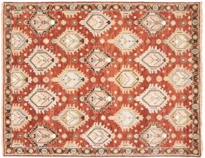 7'11"x9'11" Boris Serapi Rug - Red - ECARPETGALLERY - Red