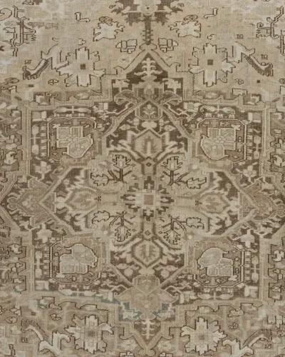 Persian Heriz Rug 8'4 x 11'4 - Beige - Beige