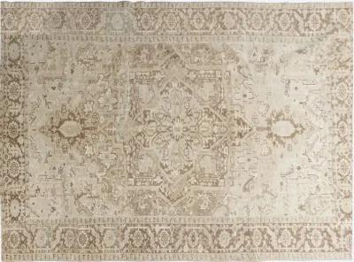 Persian Heriz Rug 8'4 x 11'4 - Beige - Beige